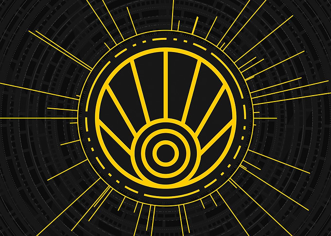 Gold Sacred Geometry Glyph