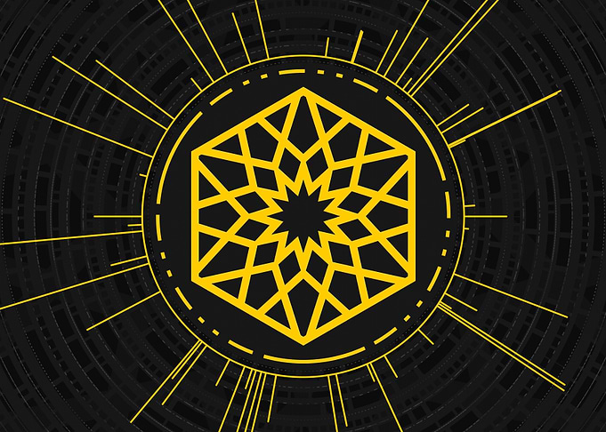 Gold Sacred Geometry Glyph