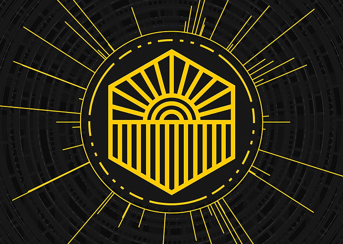 Gold Sacred Geometry Glyph