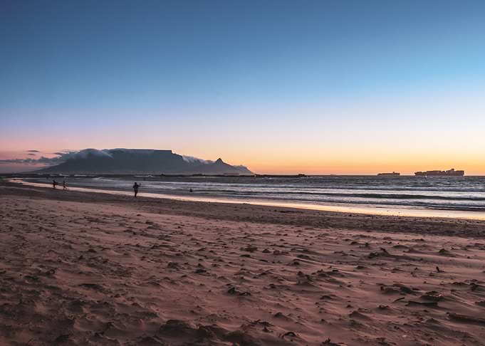 Table Mountain at sunset