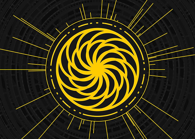 Gold Sacred Geometry Glyph