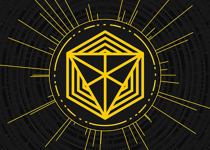 Gold Sacred Geometry Glyph