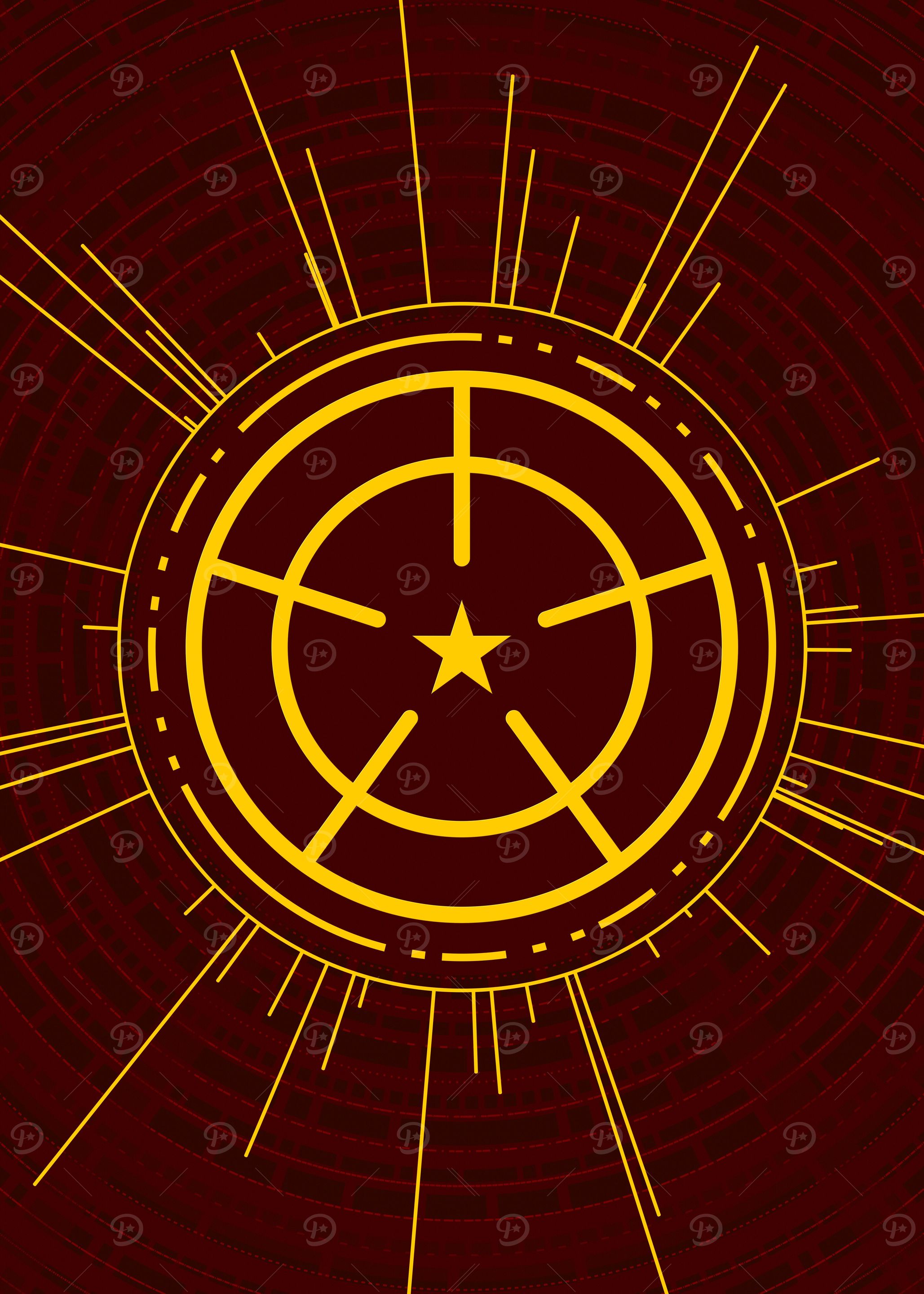 Yellow Gold Magic Glyph
