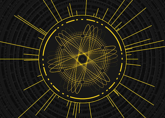 Yellow Glyph Mandala Rune