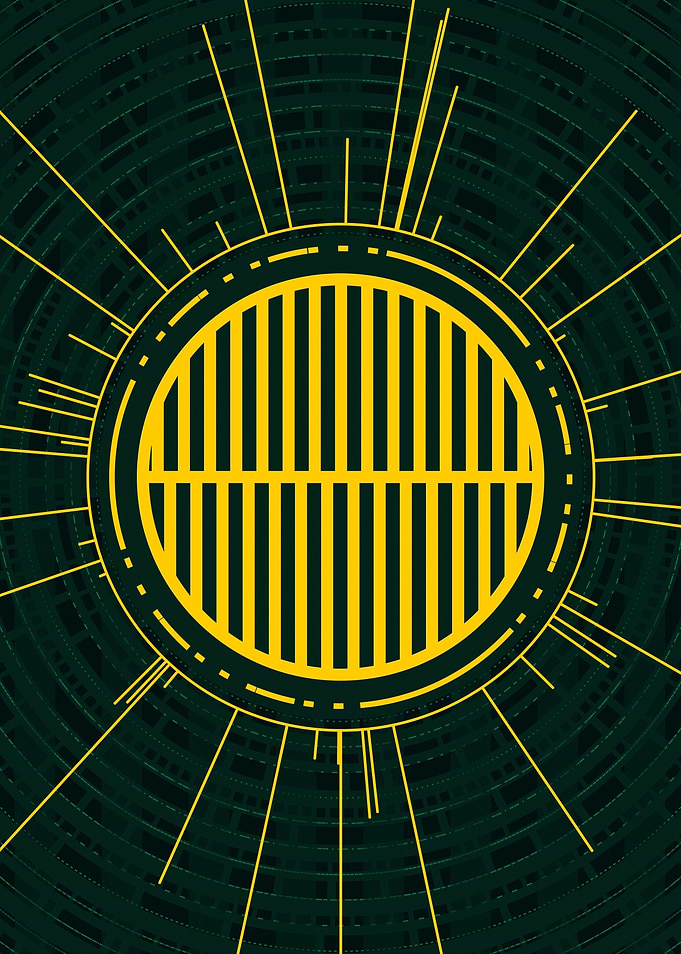 Yellow Glyph Mandala Rune