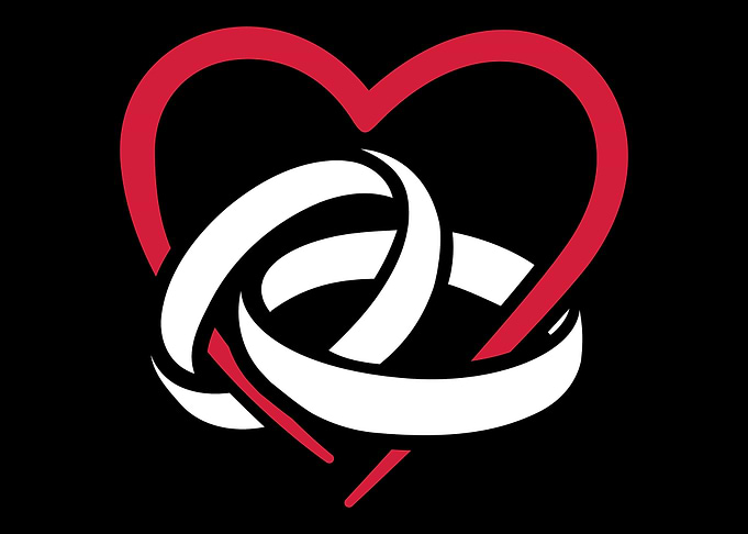 Wedding rings heart