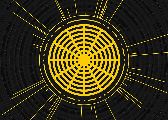 Gold Sacred Geometry Glyph