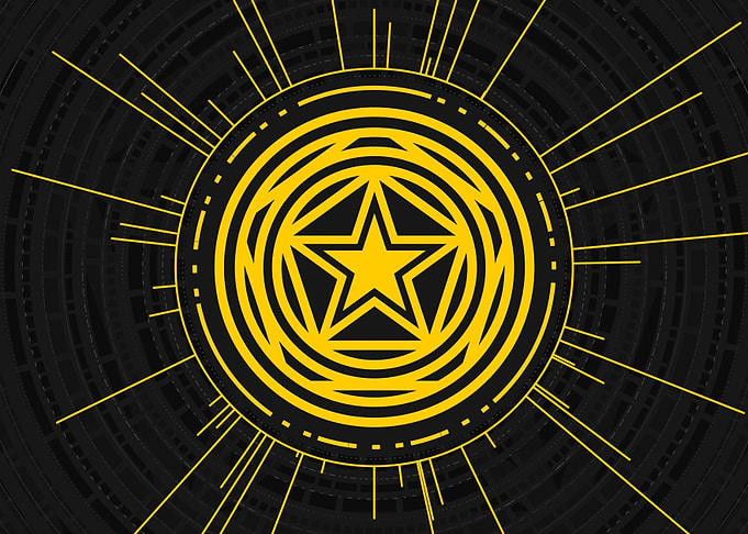 Gold Glyph Mandala Rune
