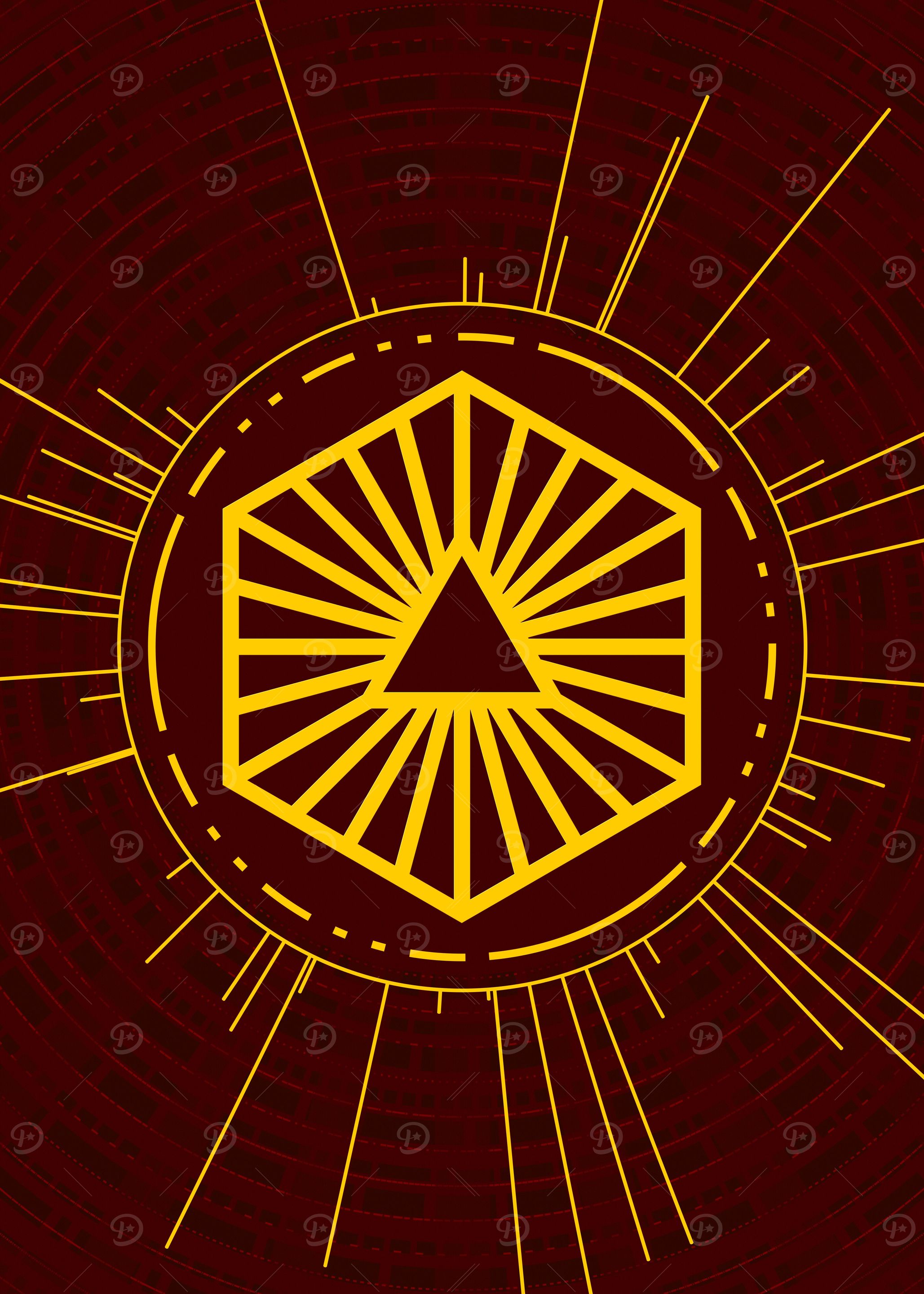 Yellow Gold Magic Glyph