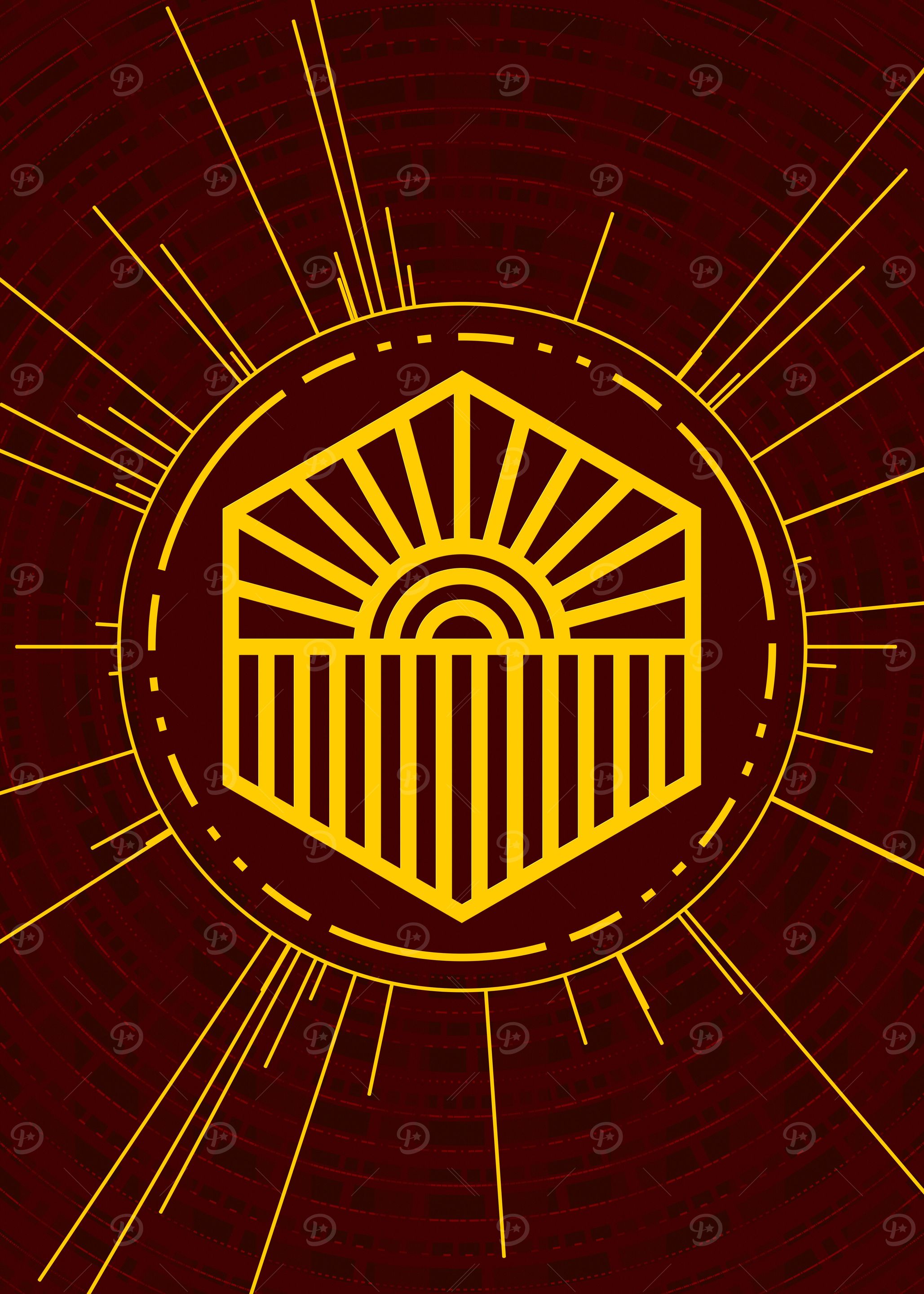 Gold Glyph Mandala Rune