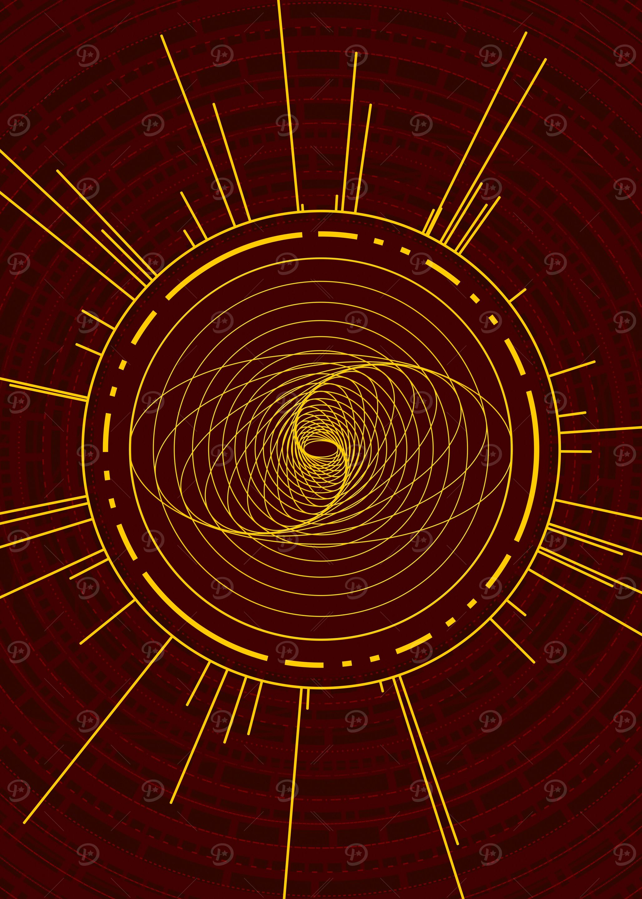 Yellow Glyph Mandala Rune