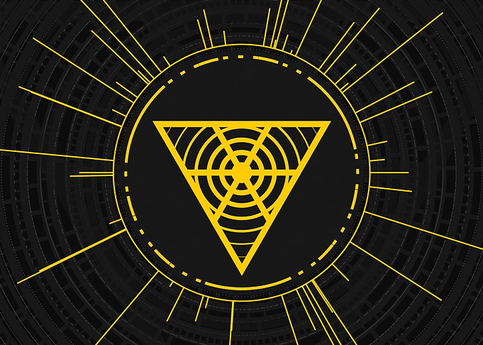 Gold Sacred Geometry Glyph