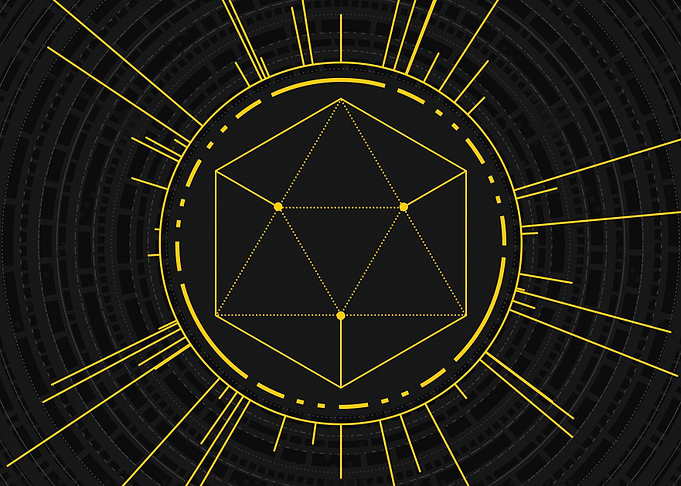 Gold Sacred Geometry Glyph