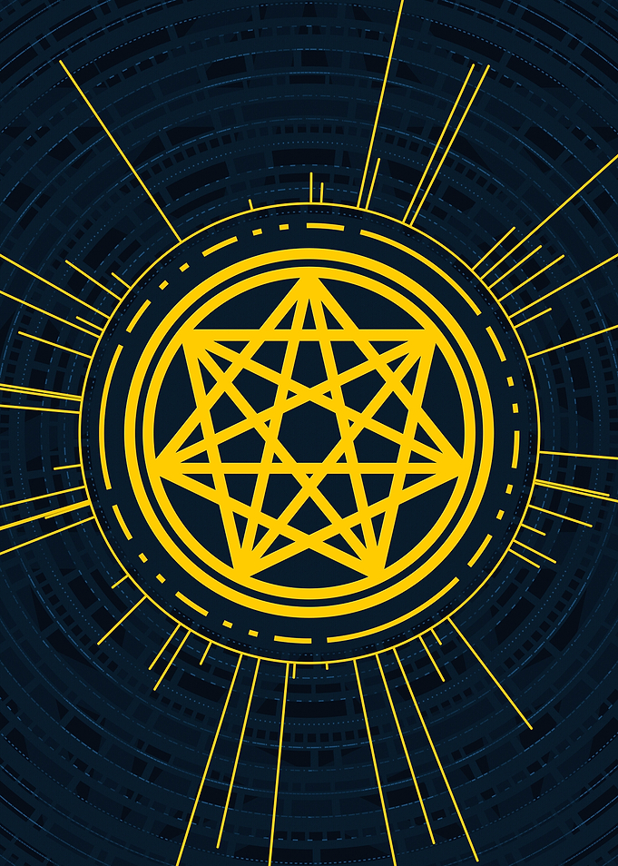 Gold Geometric Glyph Rune