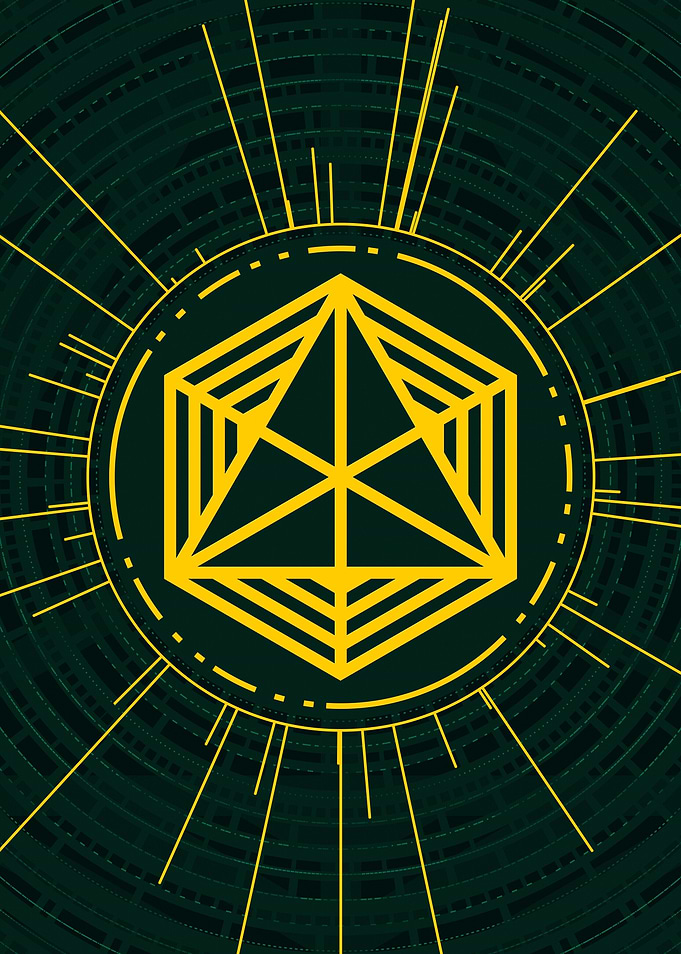 Yellow Glyph Mandala Rune