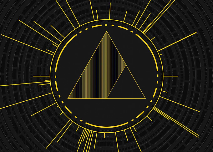 Gold Sacred Geometry Glyph