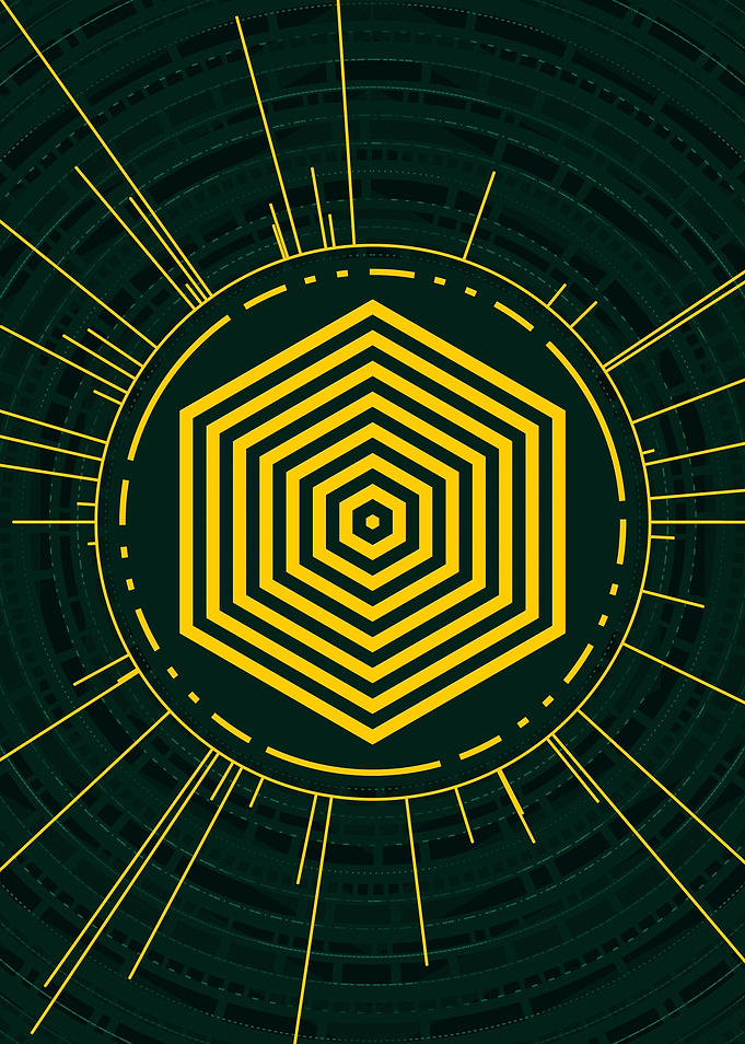 Yellow Glyph Mandala Rune