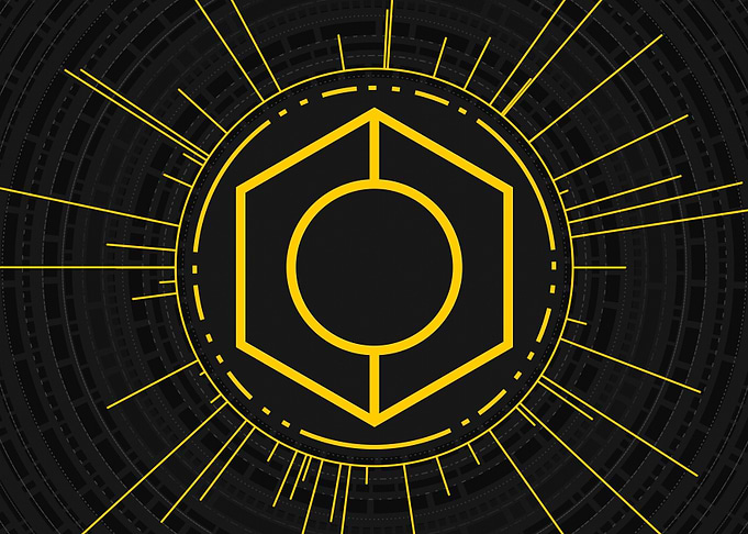 Gold Sacred Geometry Glyph