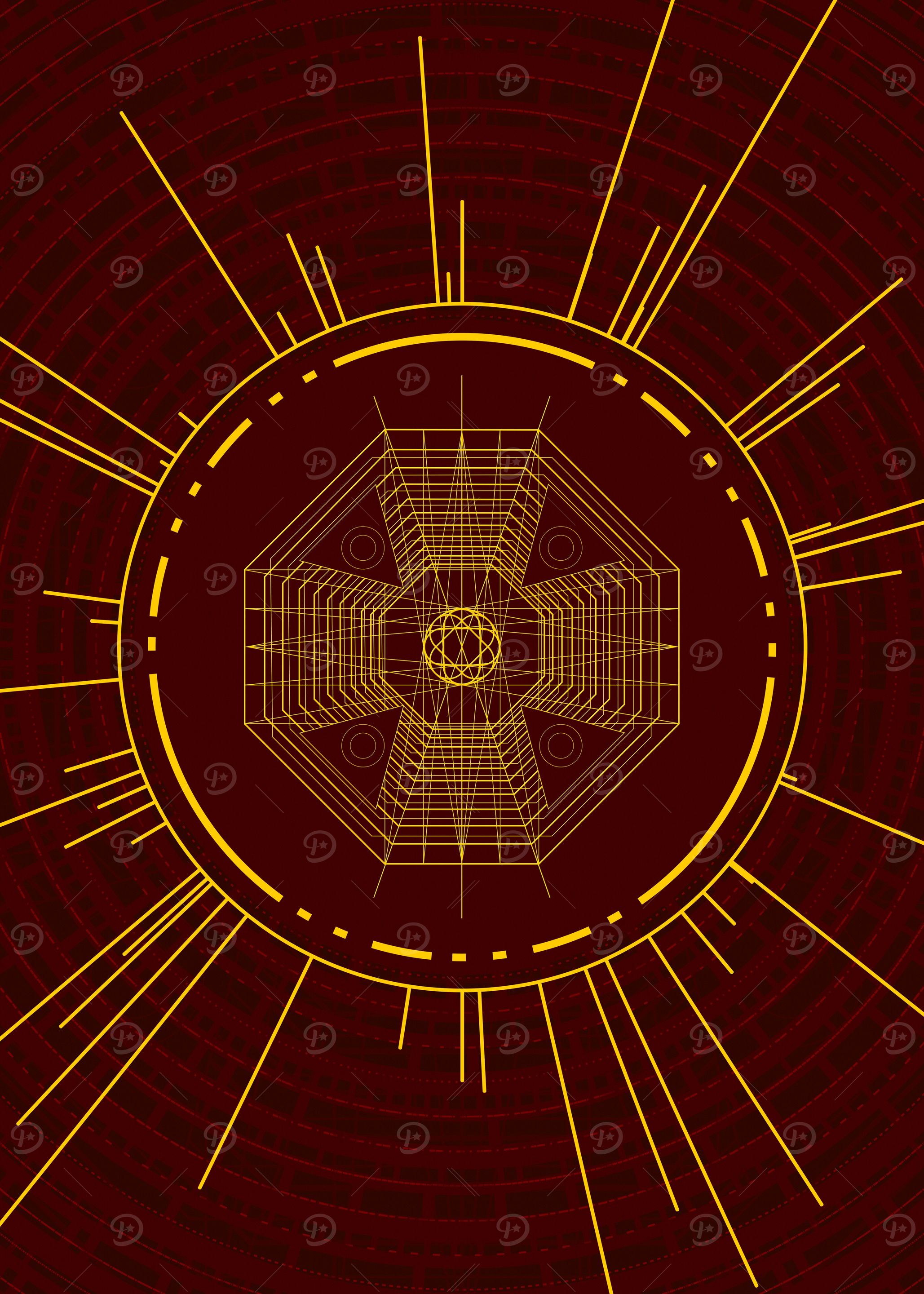 Yellow Gold Magic Glyph