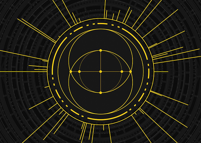 Gold Sacred Geometry Glyph