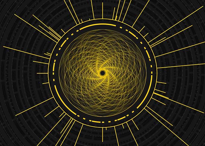 Gold Sacred Geometry Glyph