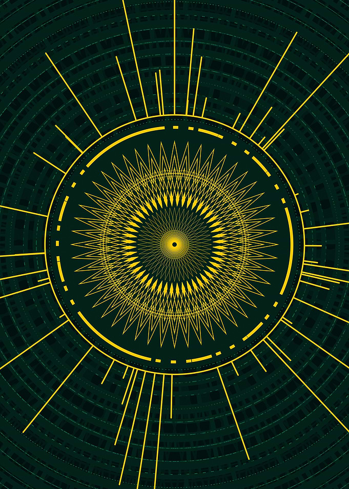 Gold Glyph Mandala Rune