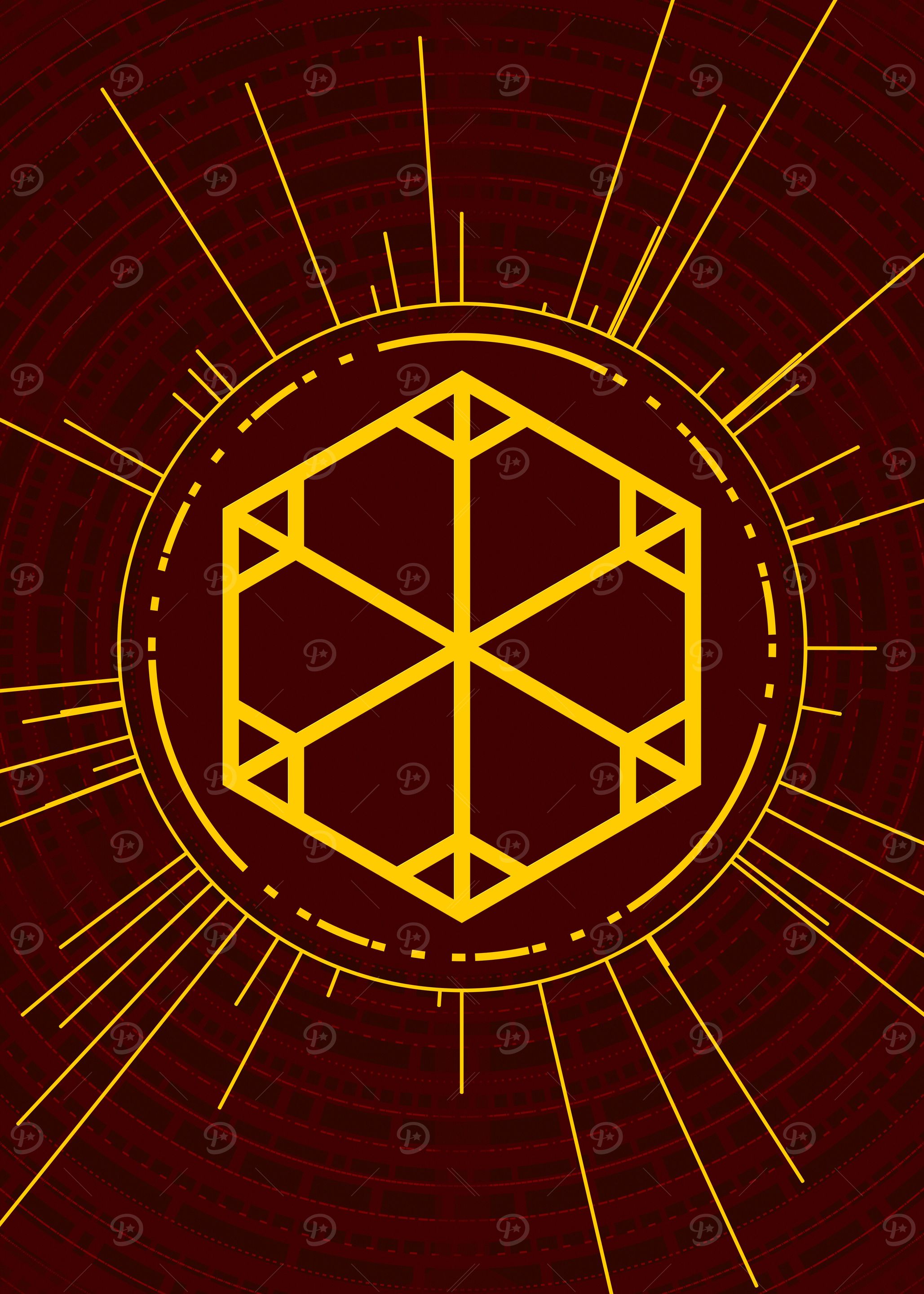 Yellow Gold Magic Glyph