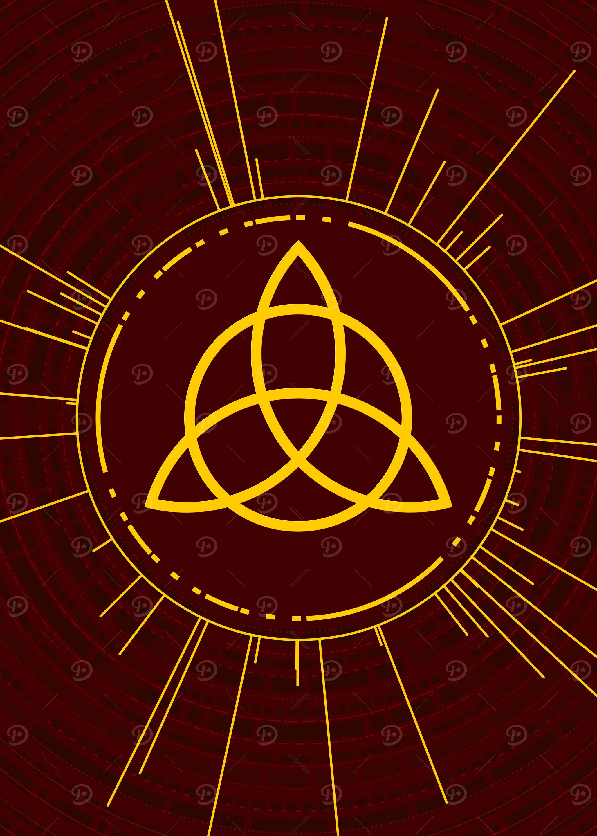 Gold Glyph Mandala Rune