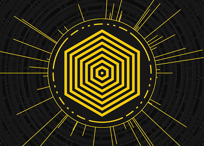 Gold Sacred Geometry Glyph