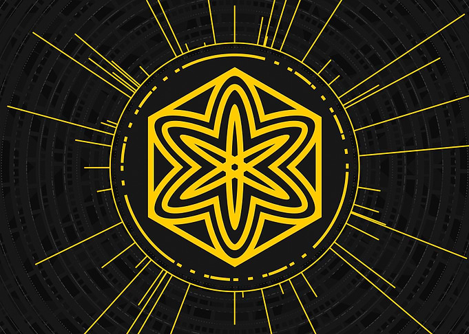 Yellow Glyph Mandala Rune