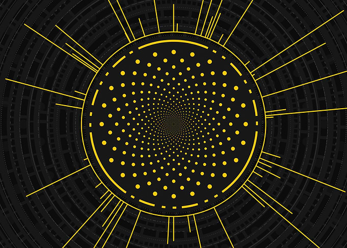 Gold Sacred Geometry Glyph