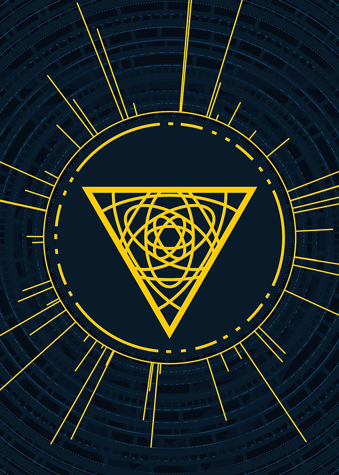Gold Sacred Geometry Glyph