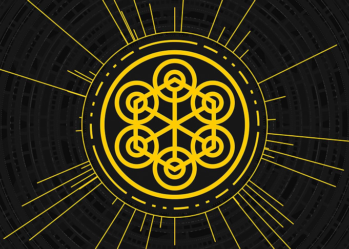 Gold Glyph Mandala Rune