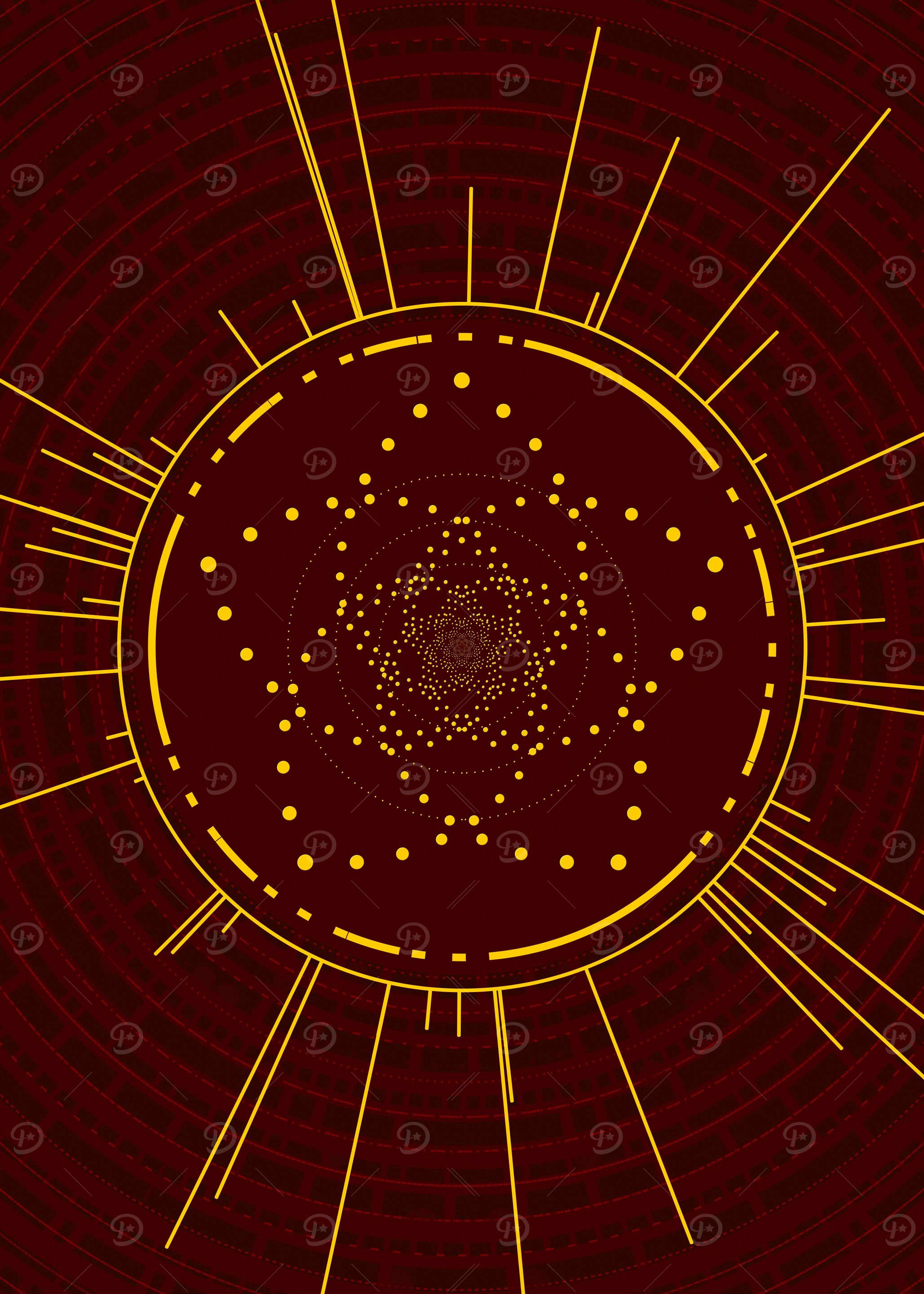 Gold Glyph Mandala Rune