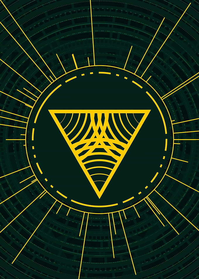Gold Geometric Glyph Rune