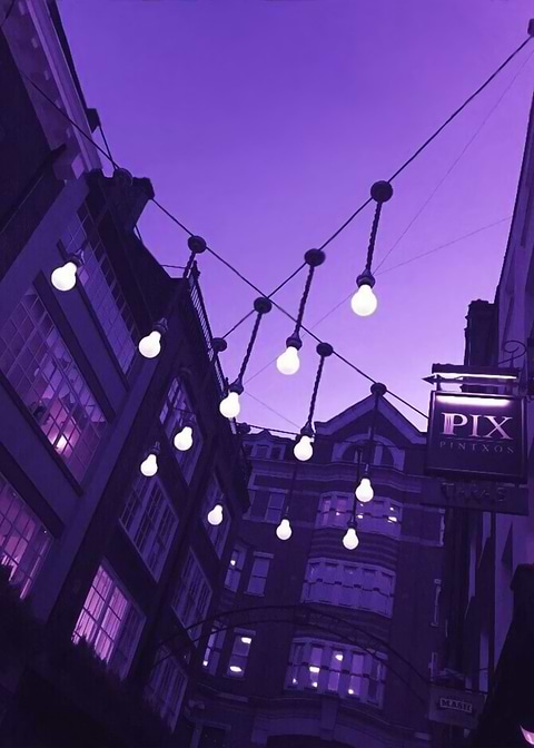 Purple Street Lights