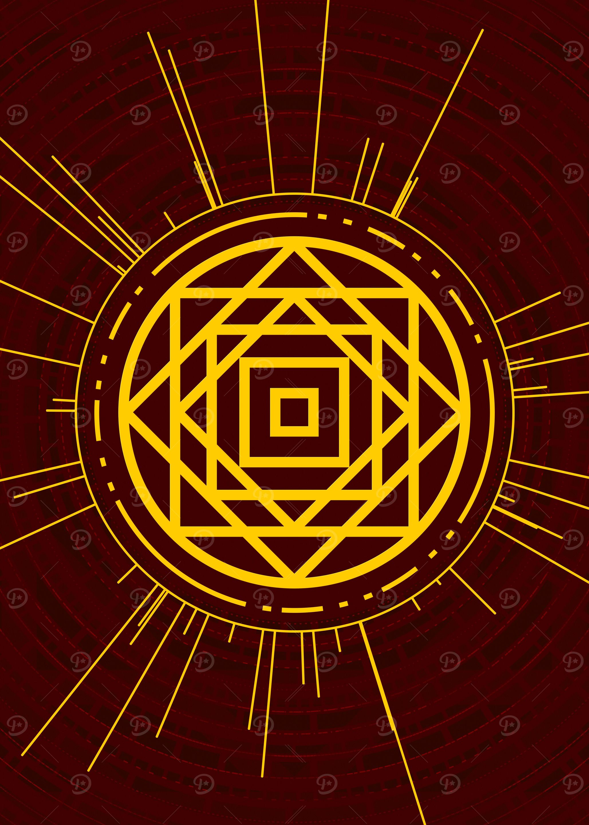 Yellow Gold Magic Glyph