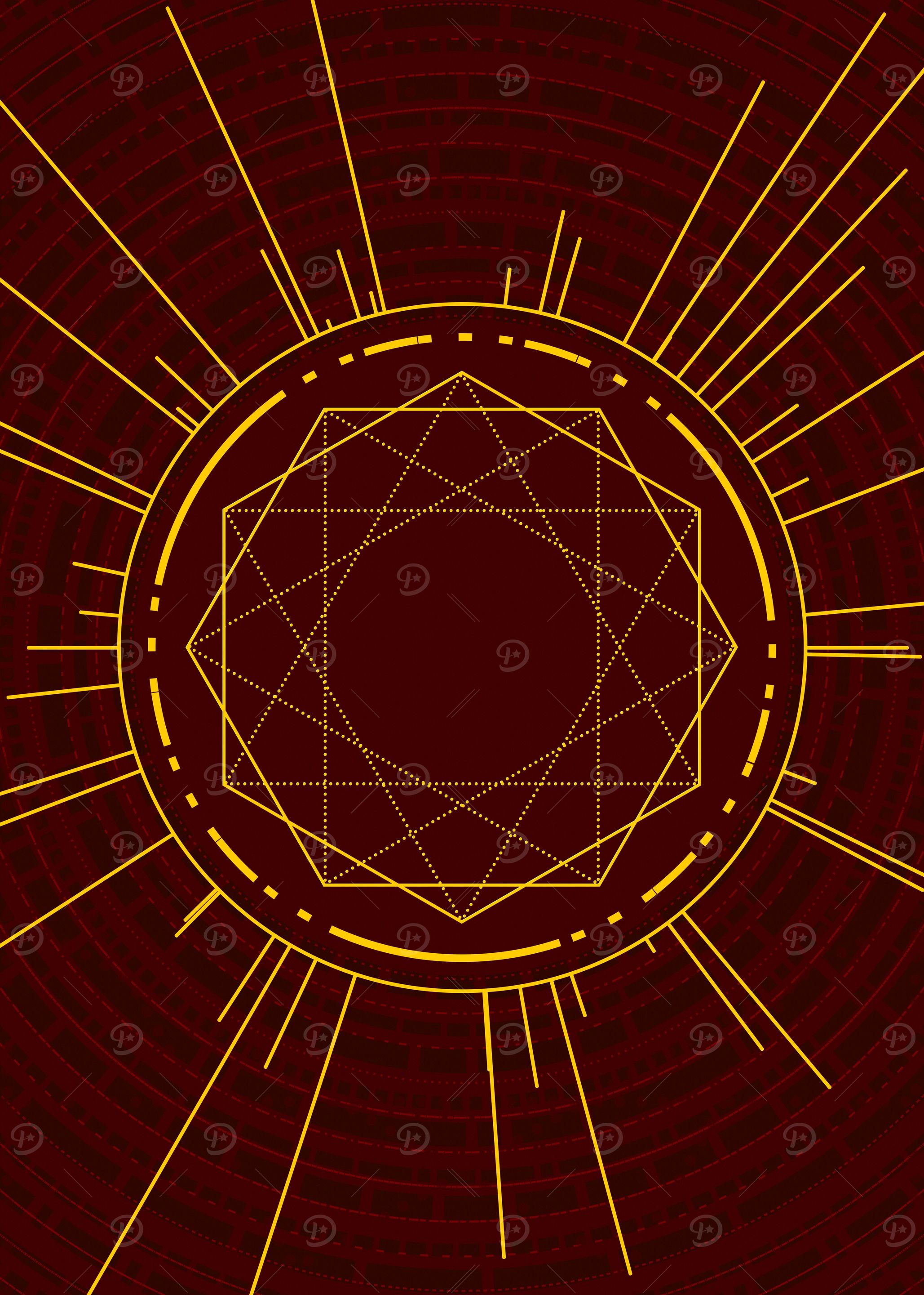 Yellow Gold Magic Glyph