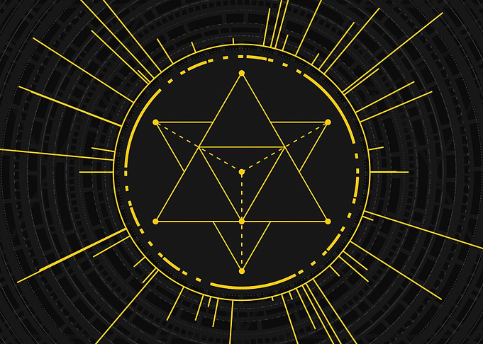 Gold Sacred Geometry Glyph
