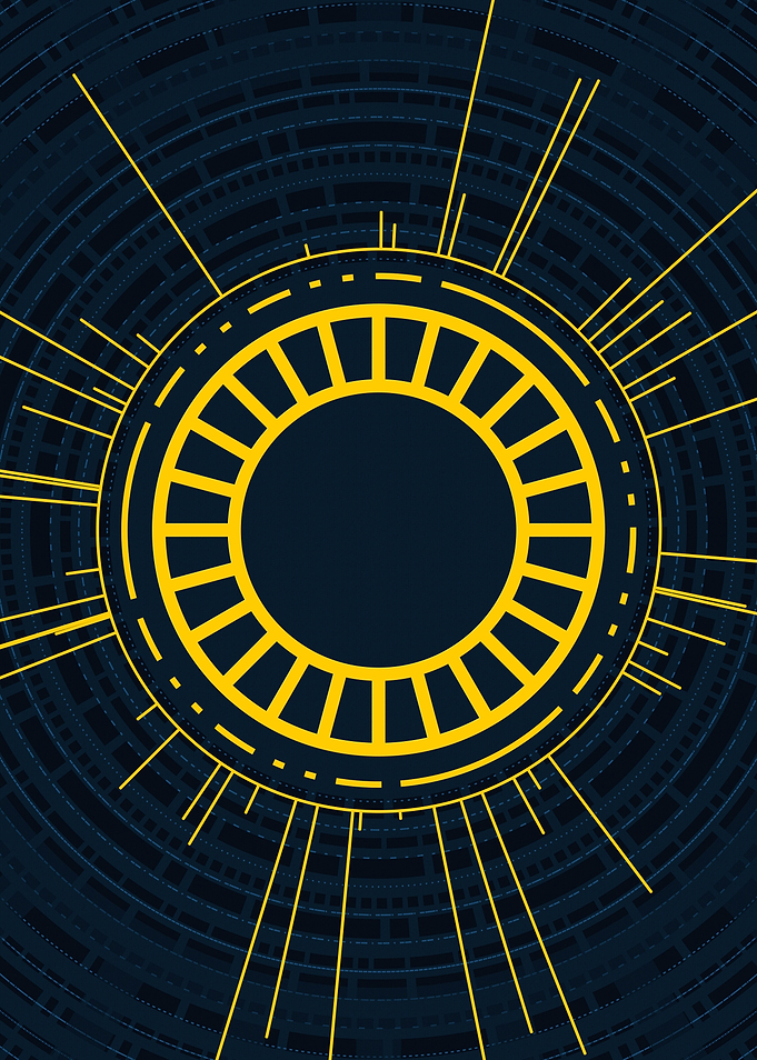 Yellow Glyph Mandala Rune