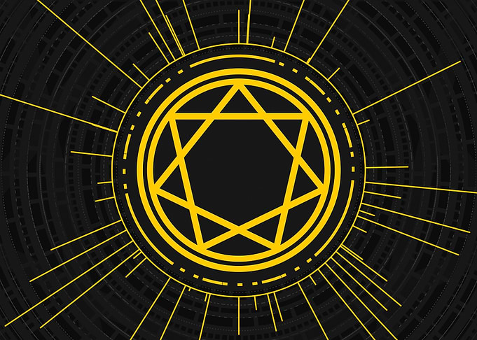 Gold Sacred Geometry Glyph