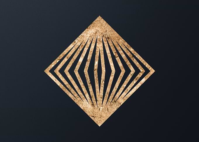 Gold Sacred Geometry Glyph