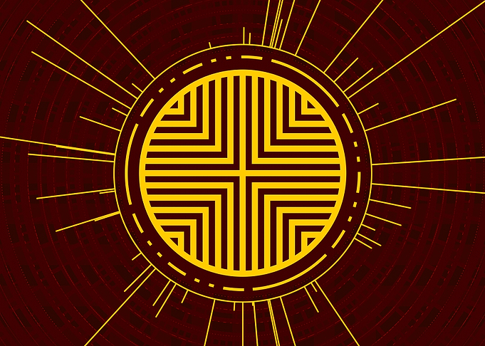 Gold Glyph Mandala Rune