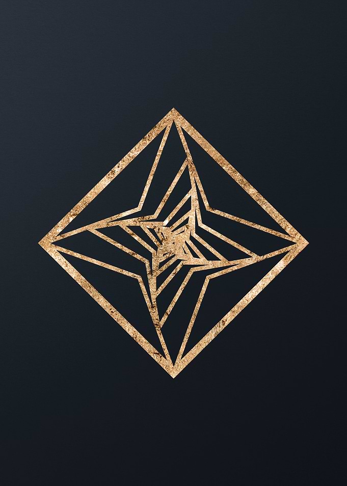 Gold Sacred Geometry Glyph