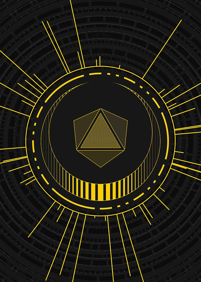 Gold Sacred Geometry Glyph