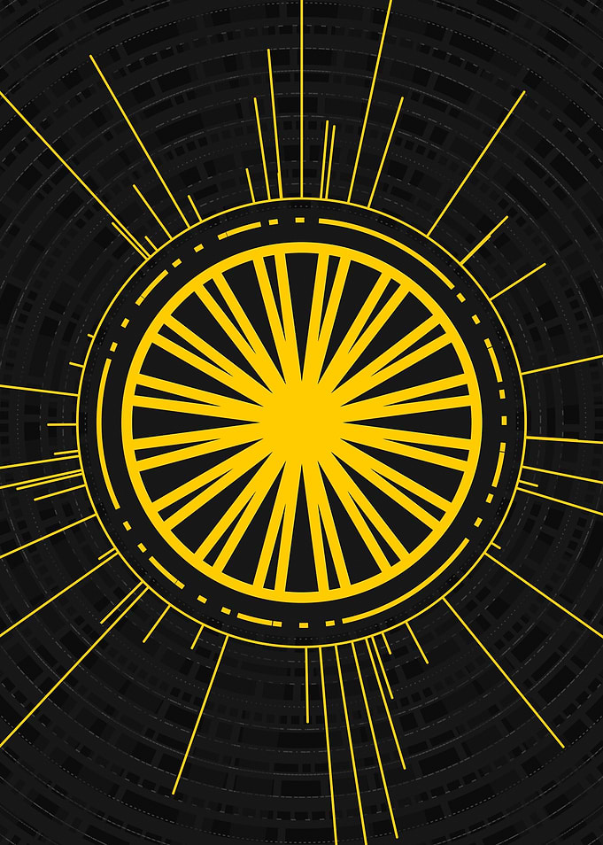 Gold Sacred Geometry Glyph
