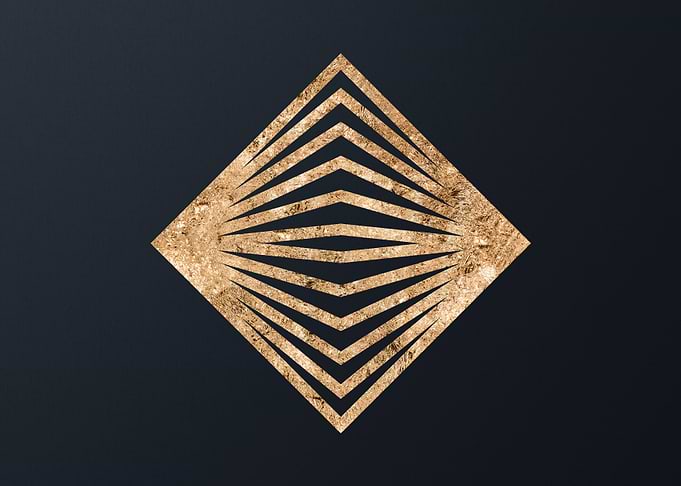 Gold Sacred Geometry Glyph