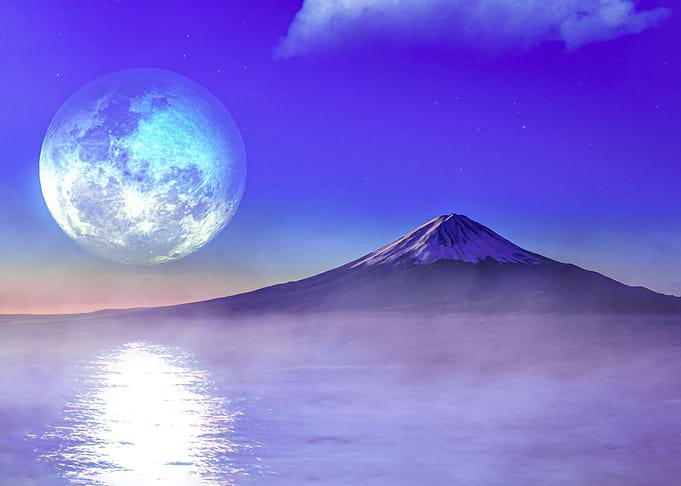 Mount Fuji Moon