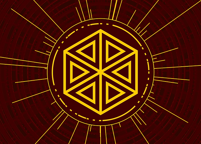 Yellow Glyph Mandala Rune