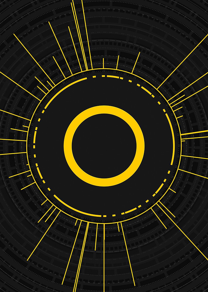 Yellow Glyph Mandala Rune
